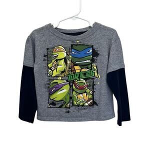 Nickelodeon | TMNT Teenage Mutant Ninja Turtles Long Sleeve Raglan Shirt Boys 2T